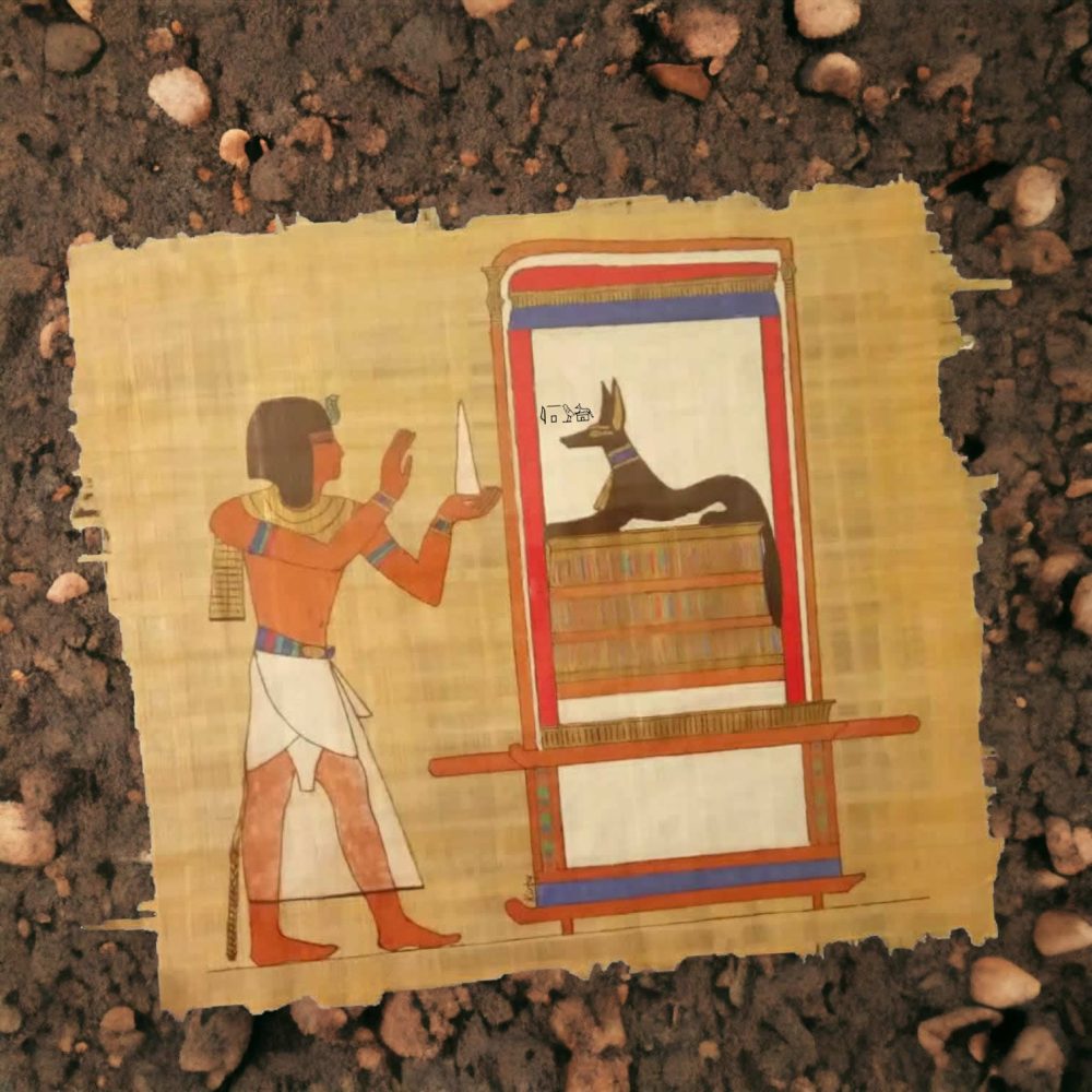 Sacerdote adorando a Anubis